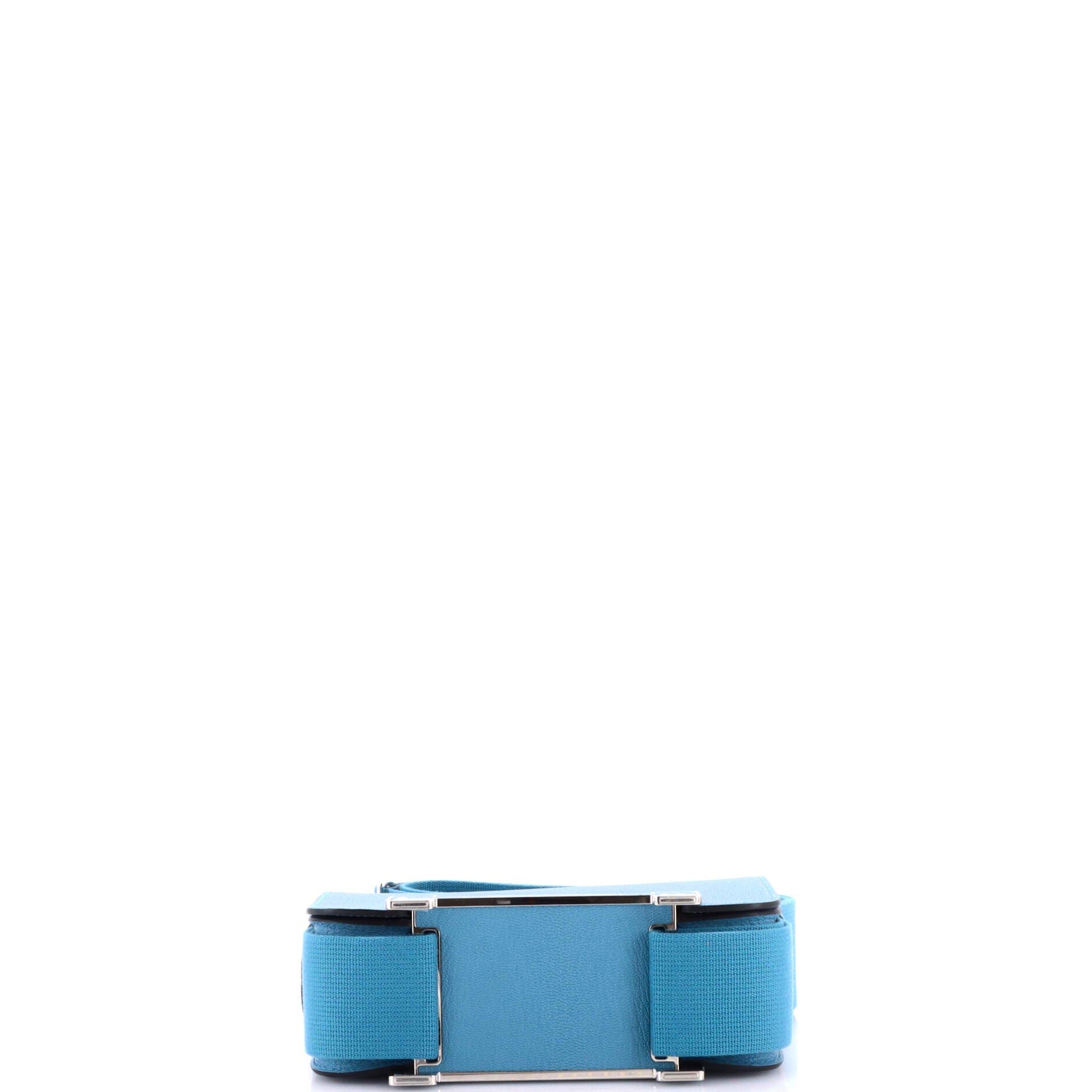 Pre-Owned Hermes Geta Bag Chevre Mysore, Alternate, color, Bleu Jean