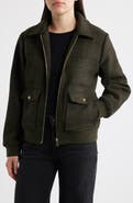 Bernardo Plaid Flannel Bomber Jacket