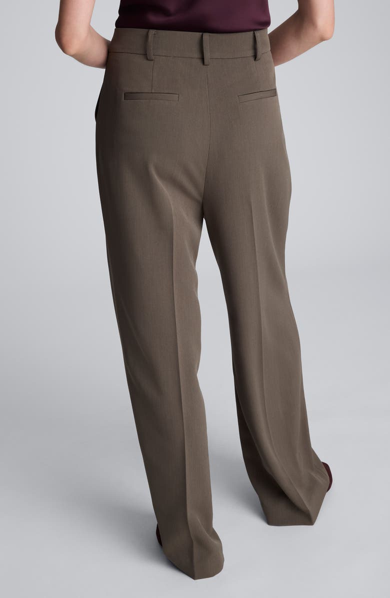 Kenneth Cole Double Pleat High Waist Wide Leg Pants, Alternate, color, Pewter Green