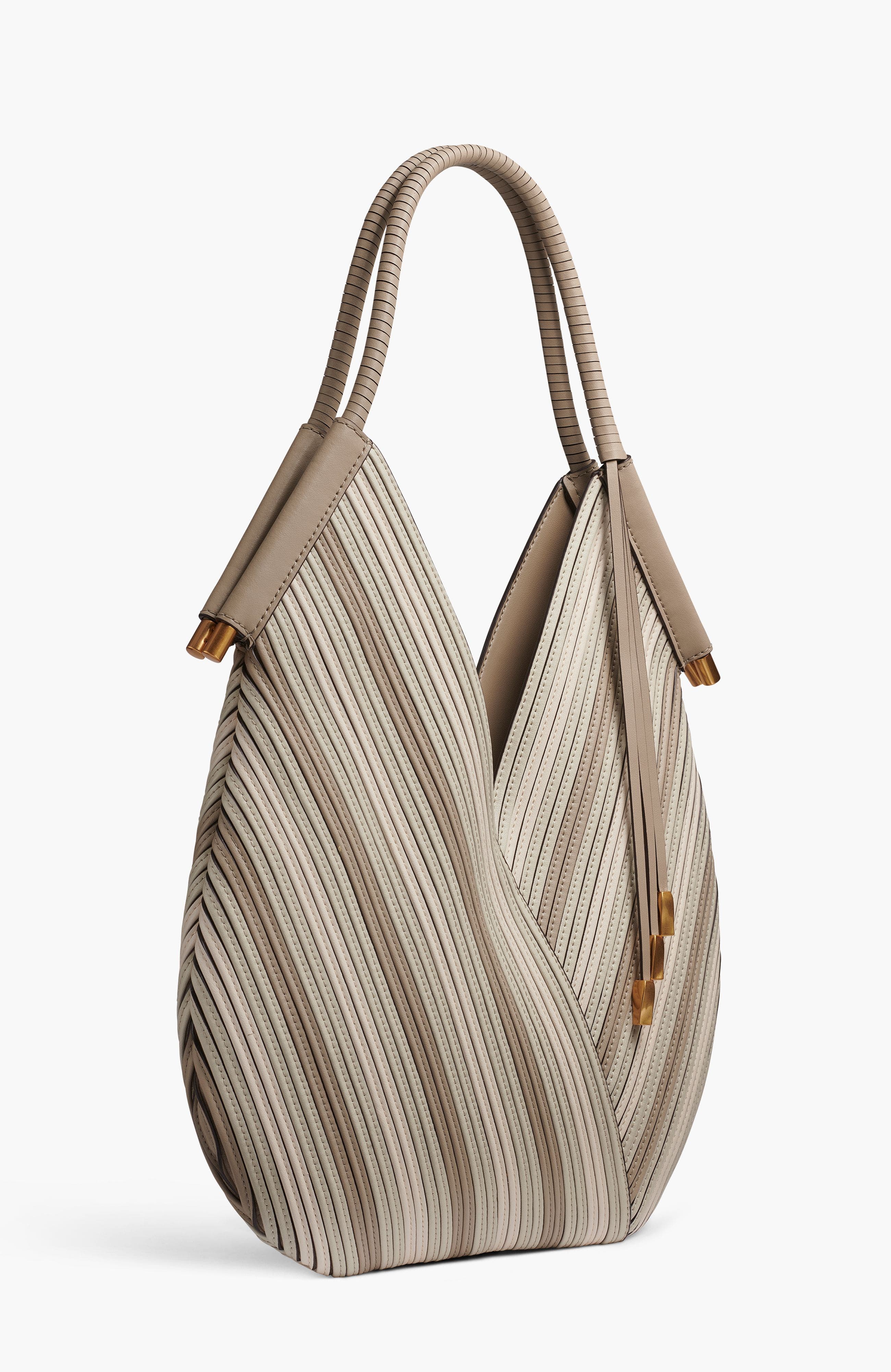 Donna Karan New York Baldwin Chevron Mini Shoulder, Alternate, color, Neutral Multi