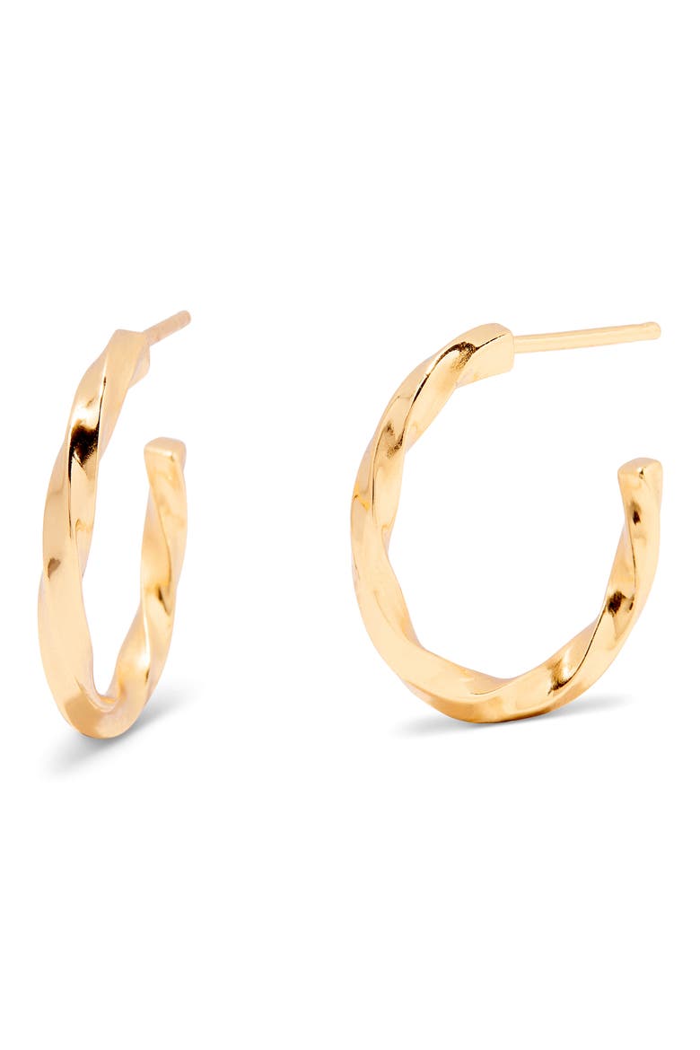 Brooke Twisted Rope Hoop Earrings, Main, color, GOLD
