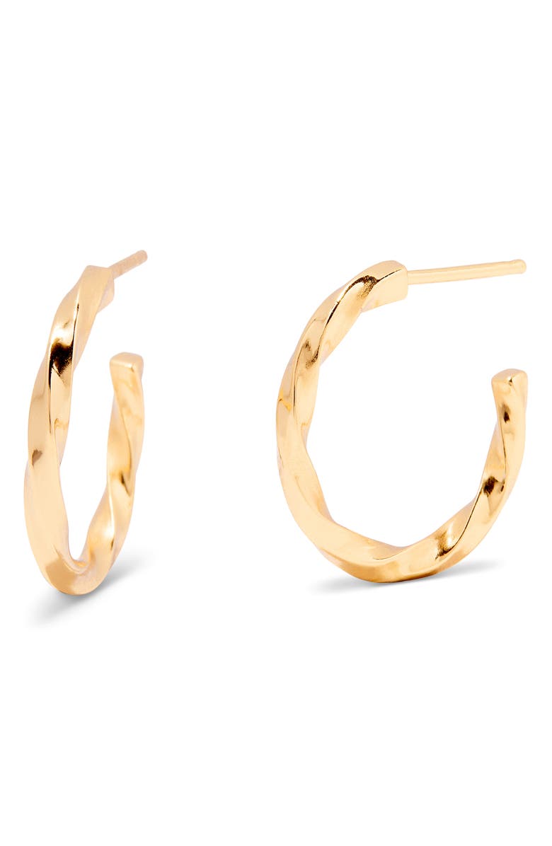 Brook and York Brooke Twisted Rope Hoop Earrings, Main, color, Gold