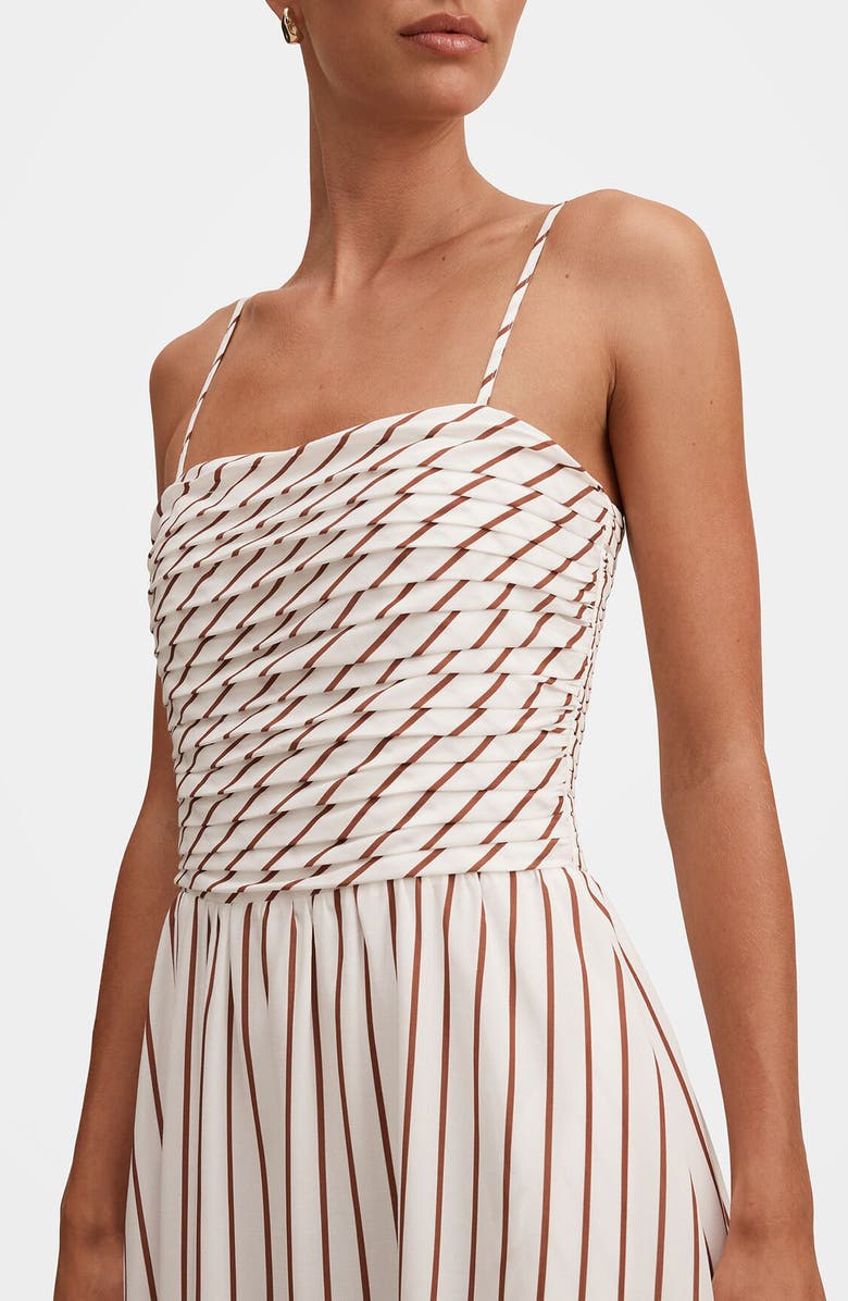 Ever New Tanya Stripe Maxi Sundress, Alternate, color, Brown And White Stripe