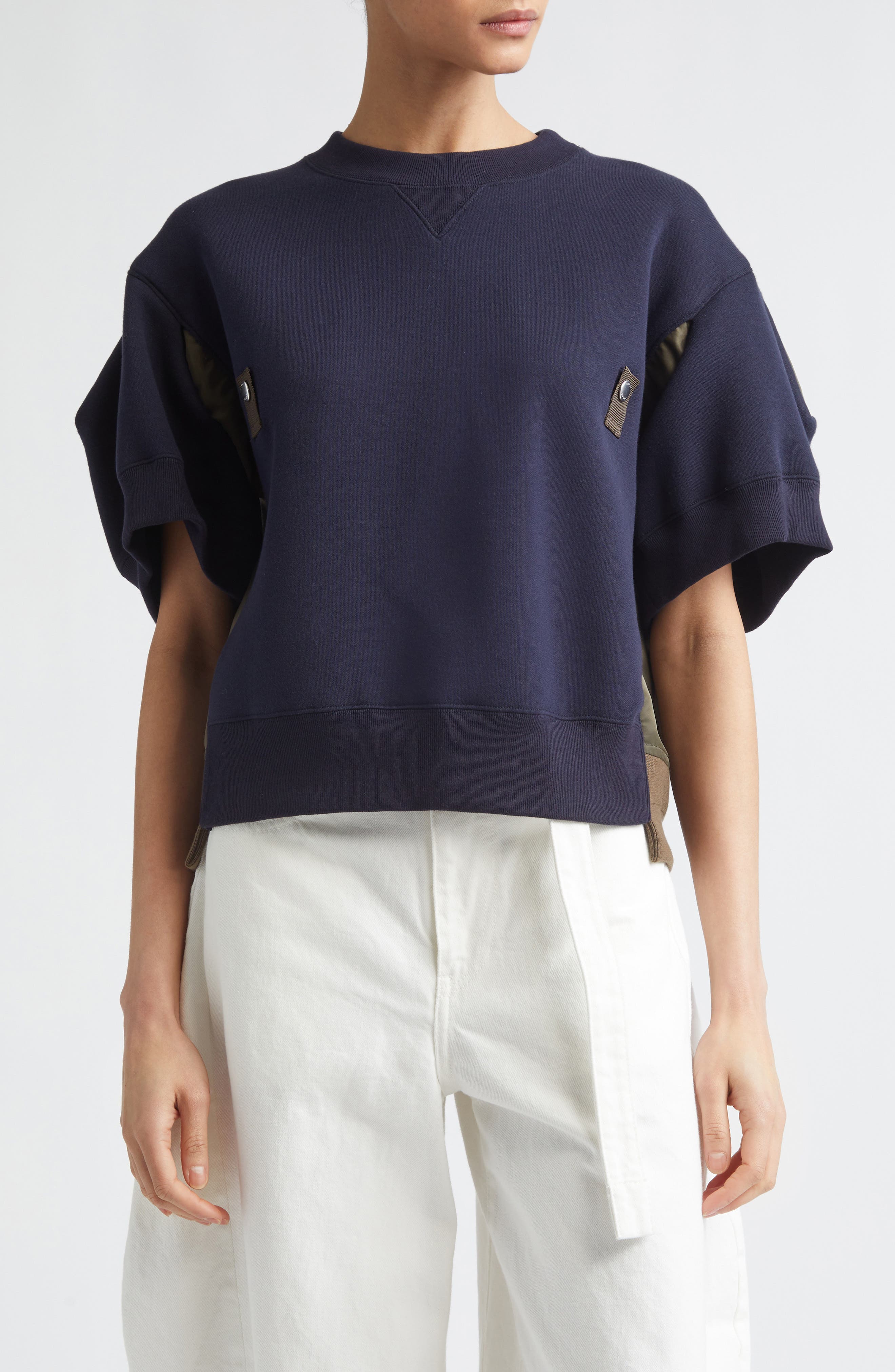 Sponge Short Sleeve Pullover Sweatshirt