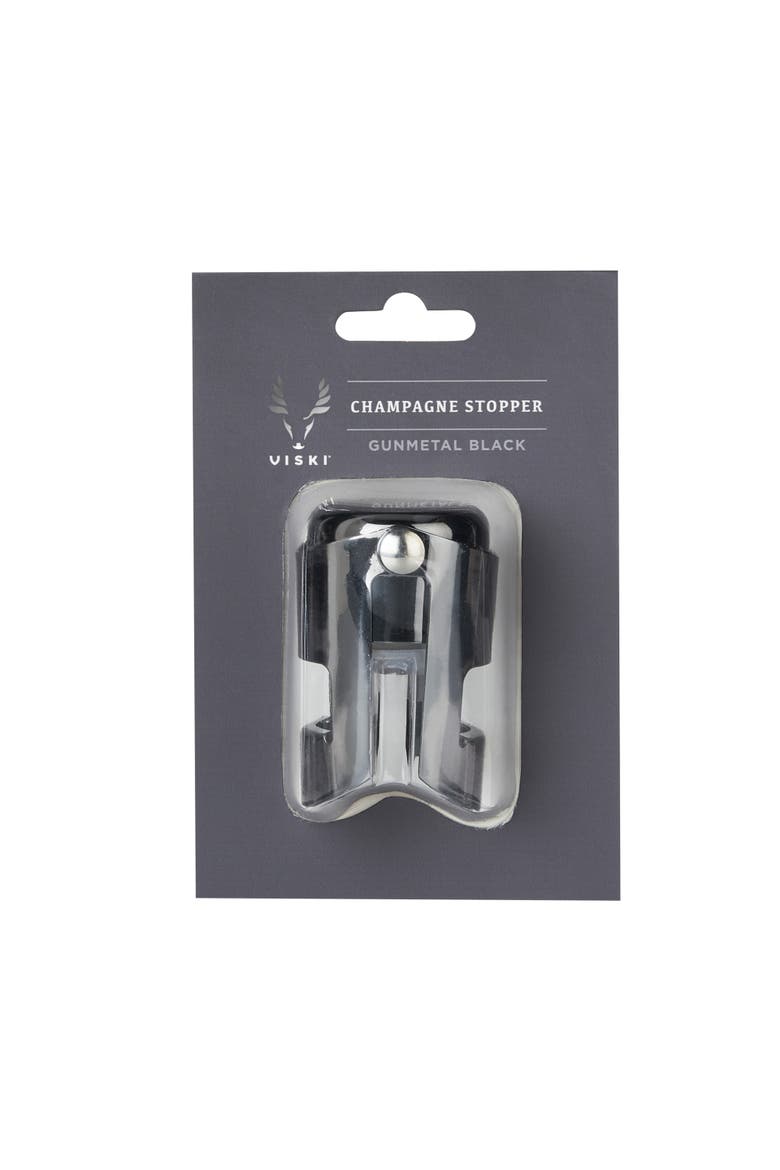 Warren Champagne Stopper, Alternate, color, Black