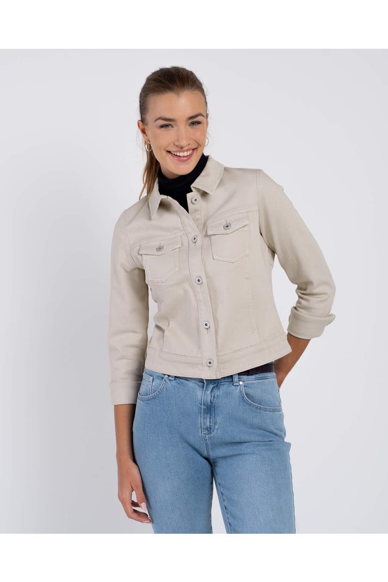 Darla Denim Jacket, Alternate, color, Marble Stone