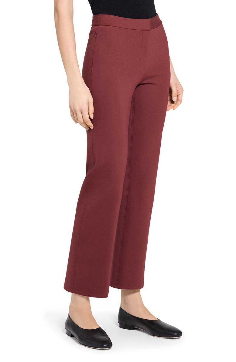 Theory Kick Ankle Pants, Alternate, color, Oxblood Red