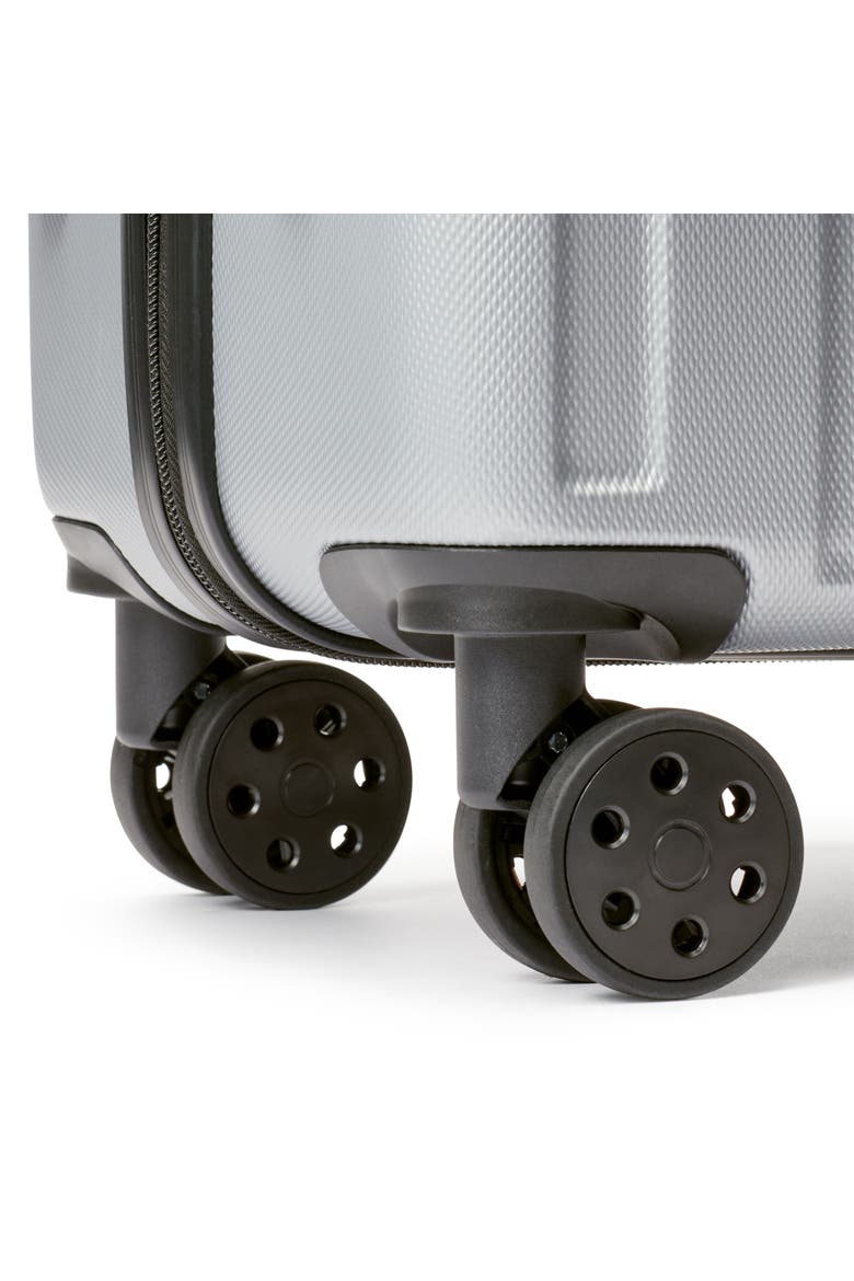 Lotus Upright Suitcase, Alternate, color, Silver