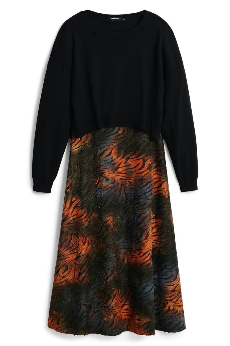 Tiger Stripe Slipdress, Alternate, color, GREEN