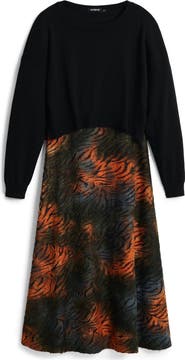 Desigual Tiger Stripe Slipdress