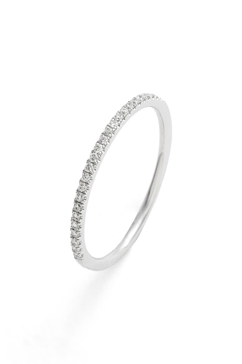 18K Gold Diamond Stacking Ring, Main, color, 18K WHITE GOLD