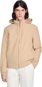 SANDRO Hooded zip-up jacket