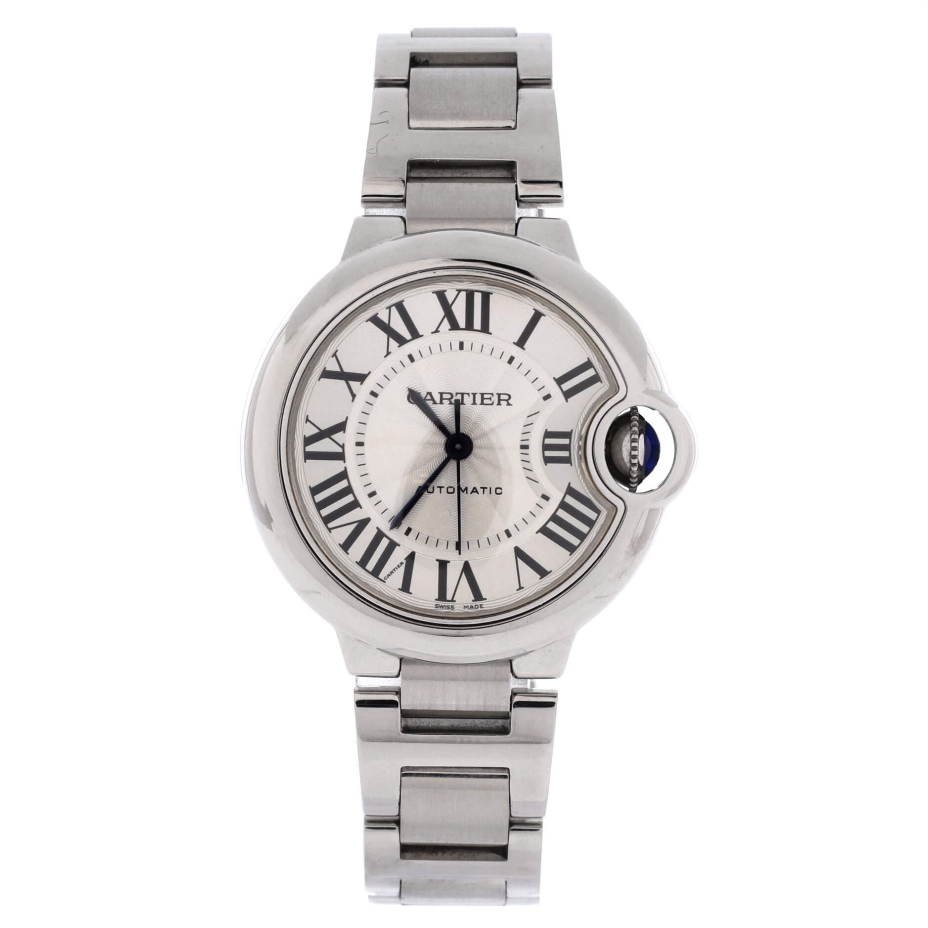 Ballon Bleu de Cartier Automatic Watch Stainless Steel 33, Main, color, Metallic Silver