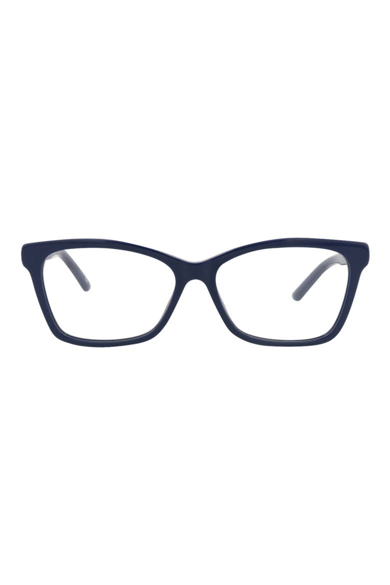 52mm Square Optical Glasses, Main, color, BLUE BLUE TRANSPARENT