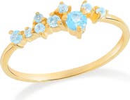 YS GEMS Asymmetric Gemstone Band Ring