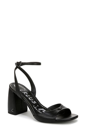 Circus Ny By Sam Edelman Aria Two-piece Block-heel Dress Sandals In Black