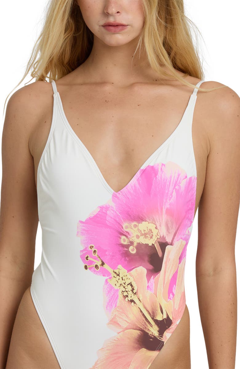 Billabong Sunny Shore One-Piece Swimsuit, Alternate, color, Salt Crystal