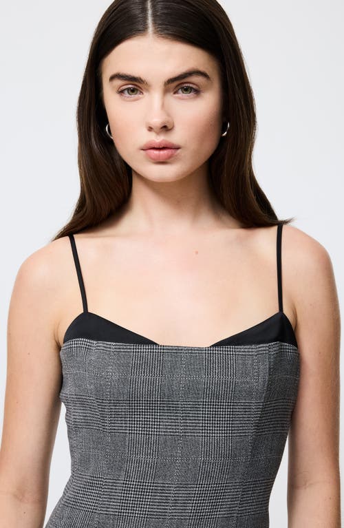 French Connection Owen Plaid Peekaboo Minidress In Gray