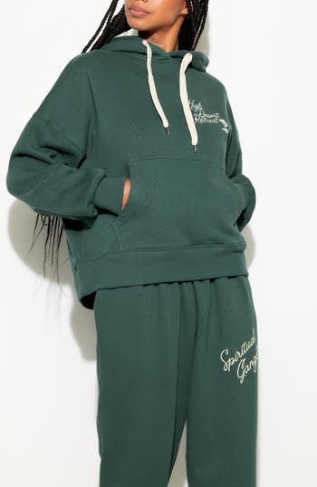 Spiritual Gangster Retreat Belair Hoodie In Green