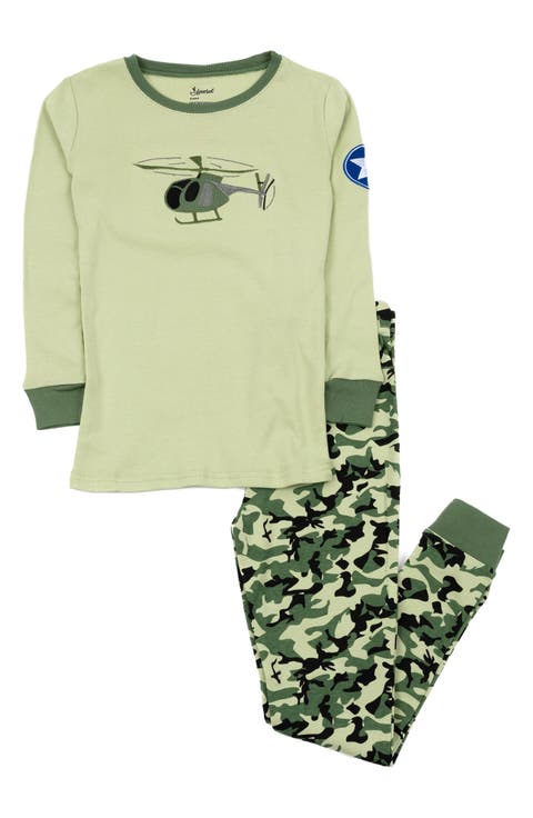 Kids Two-Piece Cotton Printed Matching Family Pajamas, Playful Graphics