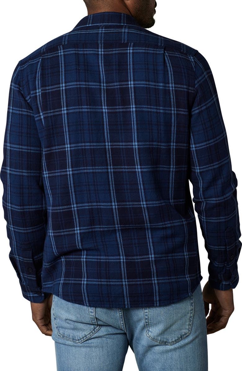 The Normal Brand Mountain Regular Fit Flannel Button-Up Shirt, Alternate, color, Indigo Plaid