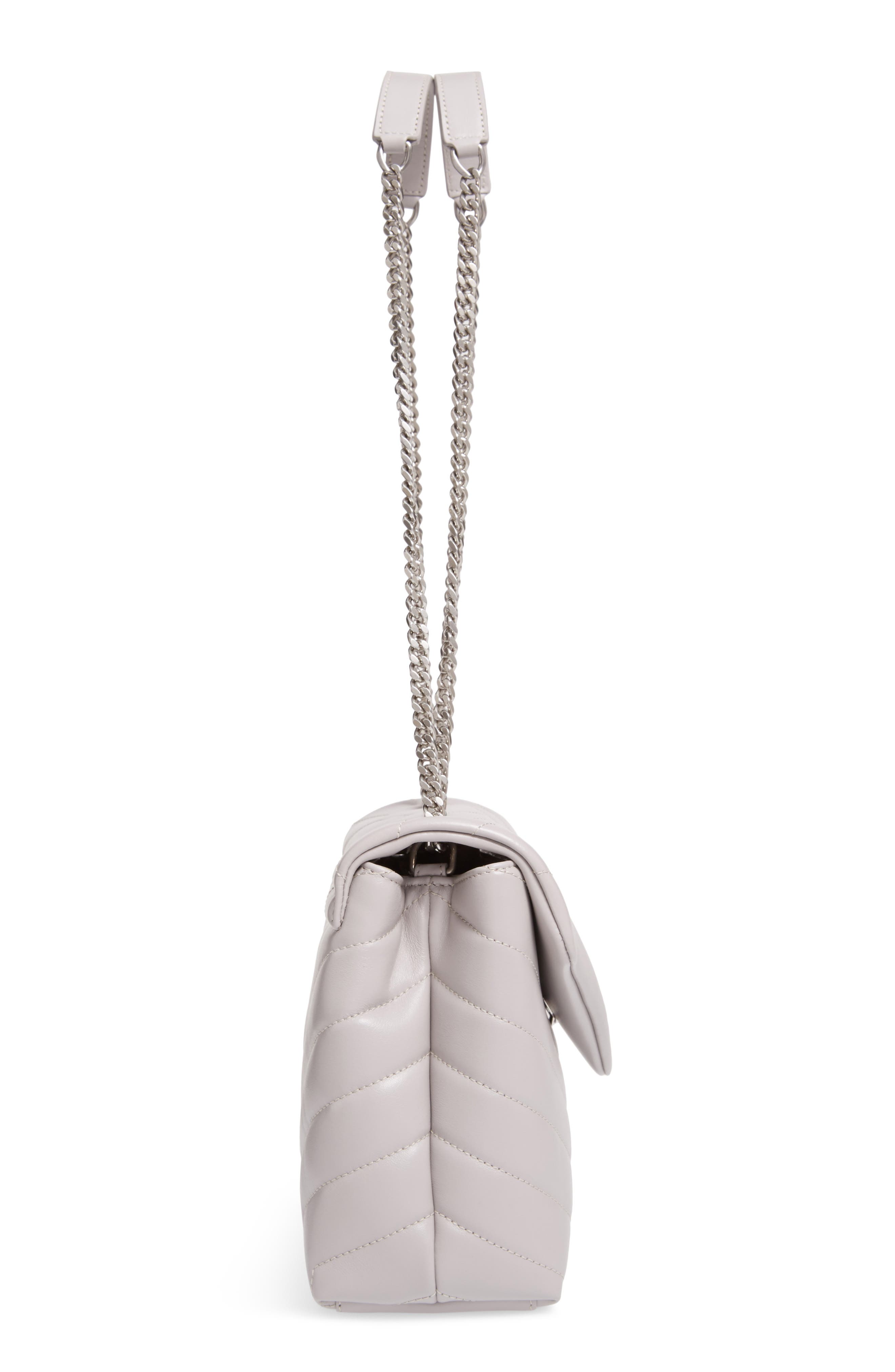 Saint Laurent Small Loulou Matelassé Leather Shoulder Bag, Alternate, color, 