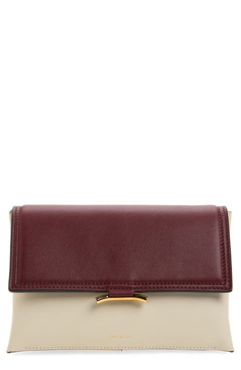 Ida Trio Colorblock Leather Clutch