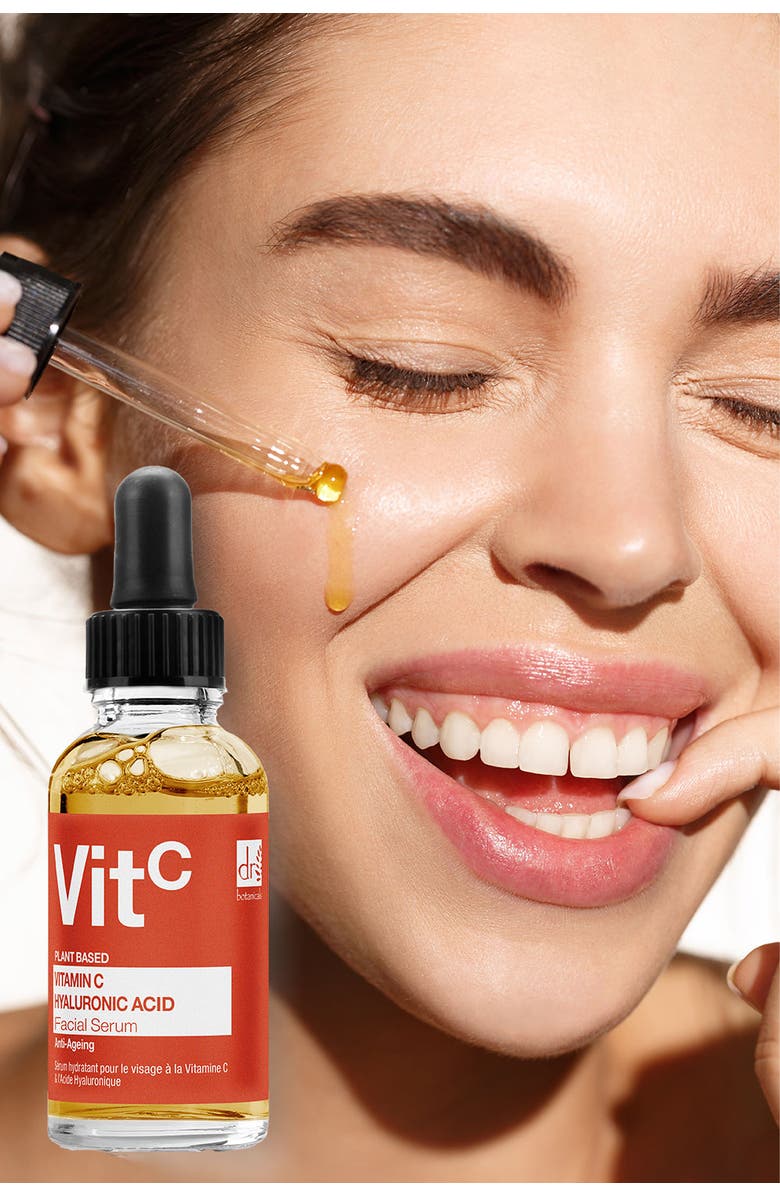 DR BOTANICALS Vitamin C 5% & Hyaluronic Acid 2% Hydrating Facial Serum 30ml, Alternate, color, White