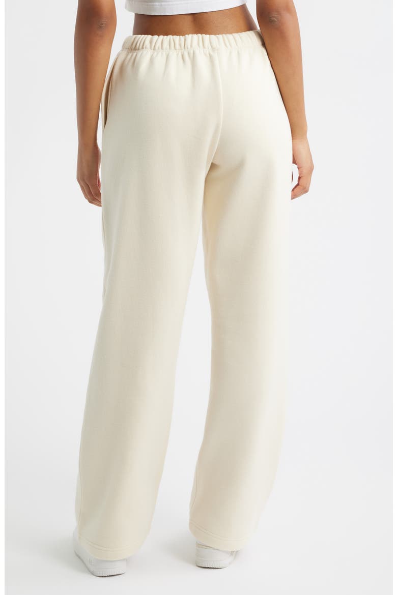 Camp3y Teddy Bear Embroidered Graphic Sweatpants, Alternate, color, CREAM