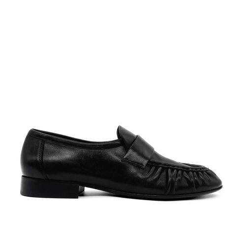 York Ruched Leather Loafers
