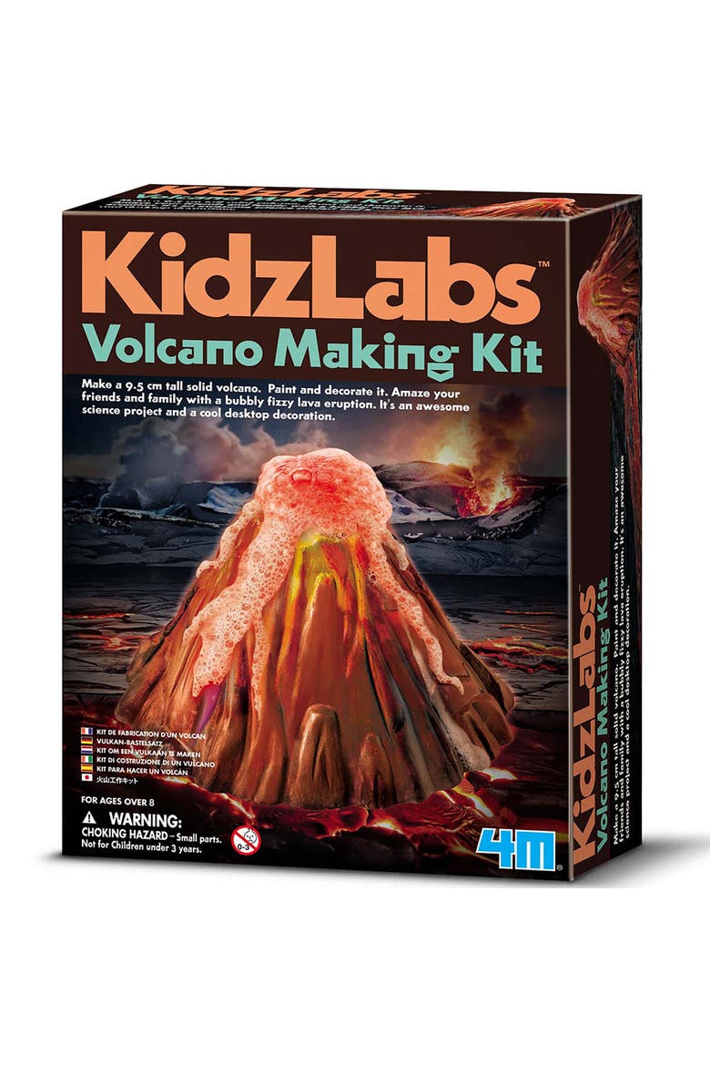 KidzLabs Volcano Making Kit, DIY Science Simulated Eruption Kit, Kids 8+, Main, color, Multicolored