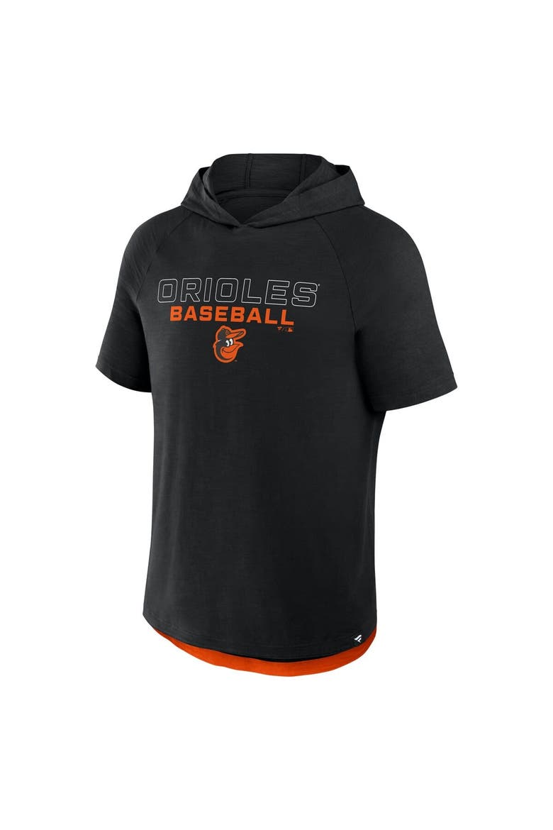 Men's Fanatics Black Baltimore Orioles Clubhouse Optimal Play Raglan Hoodie T-Shirt, Alternate, color, Black