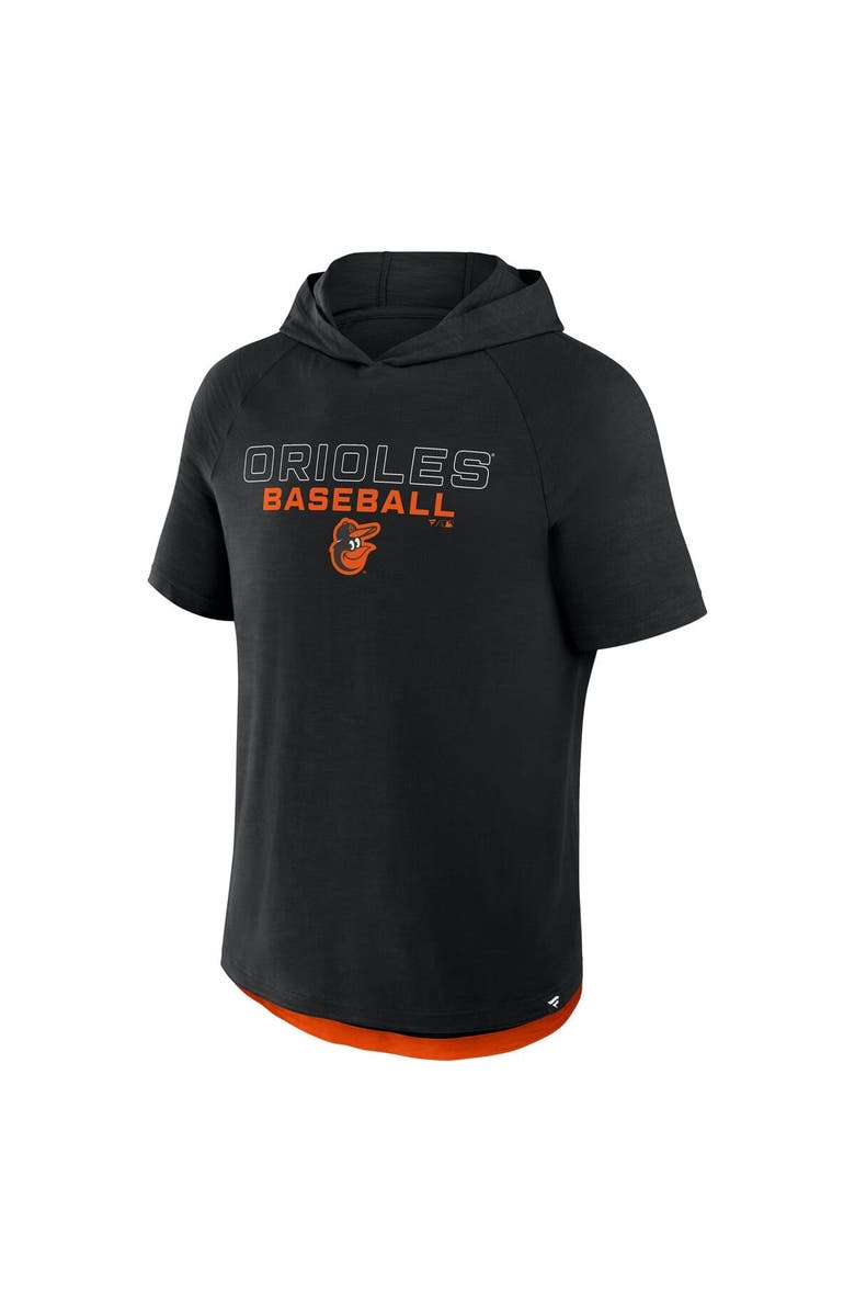FANATICS Men's Fanatics Black Baltimore Orioles Clubhouse Optimal Play Raglan Hoodie T-Shirt, Alternate, color, Black