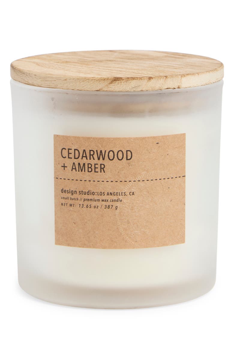 PORTOFINO CANDLES Cedarwood & Amber Jar Candle, Main, color, Cedarwood / Amber