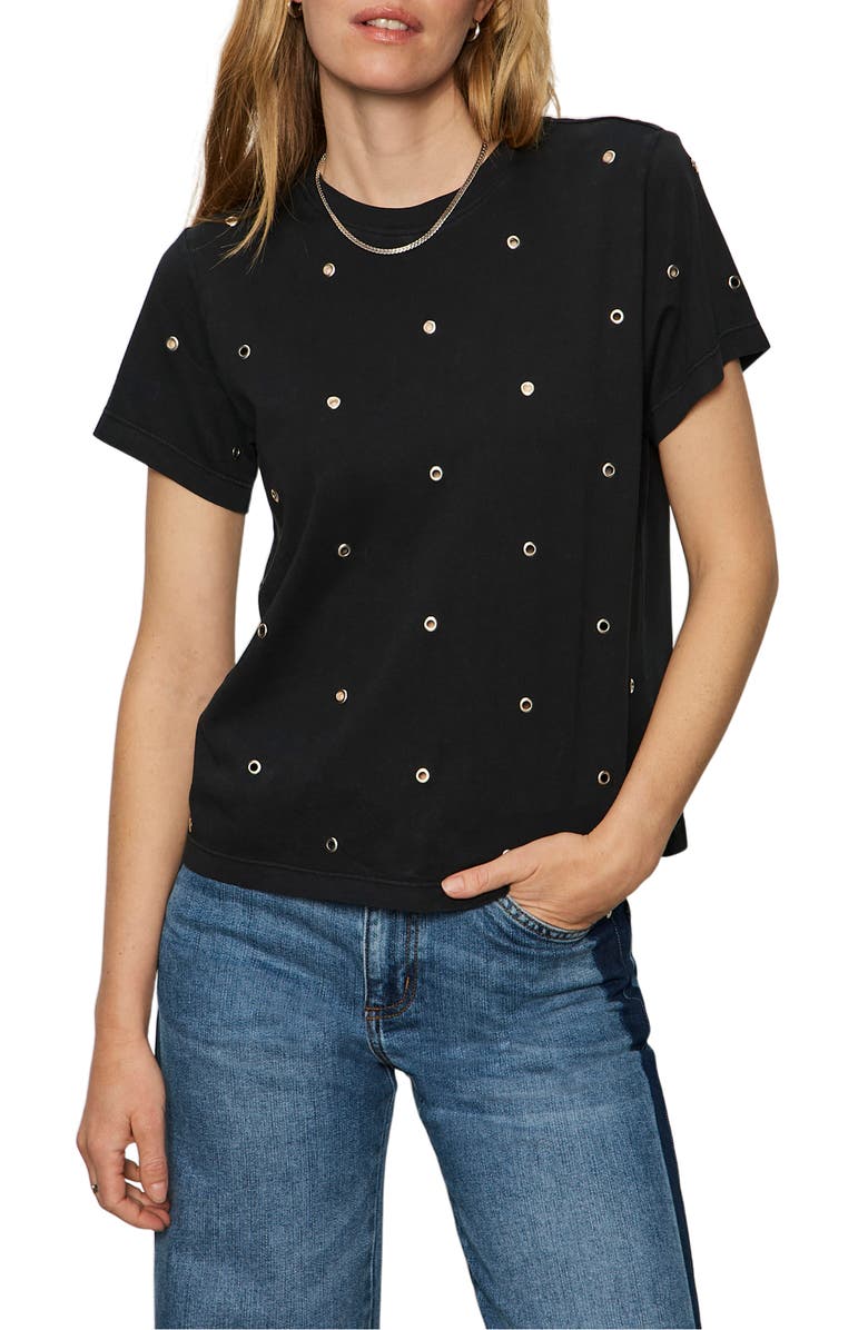 Sanctuary Organic Cotton T-Shirt, Main, color, Faded Black