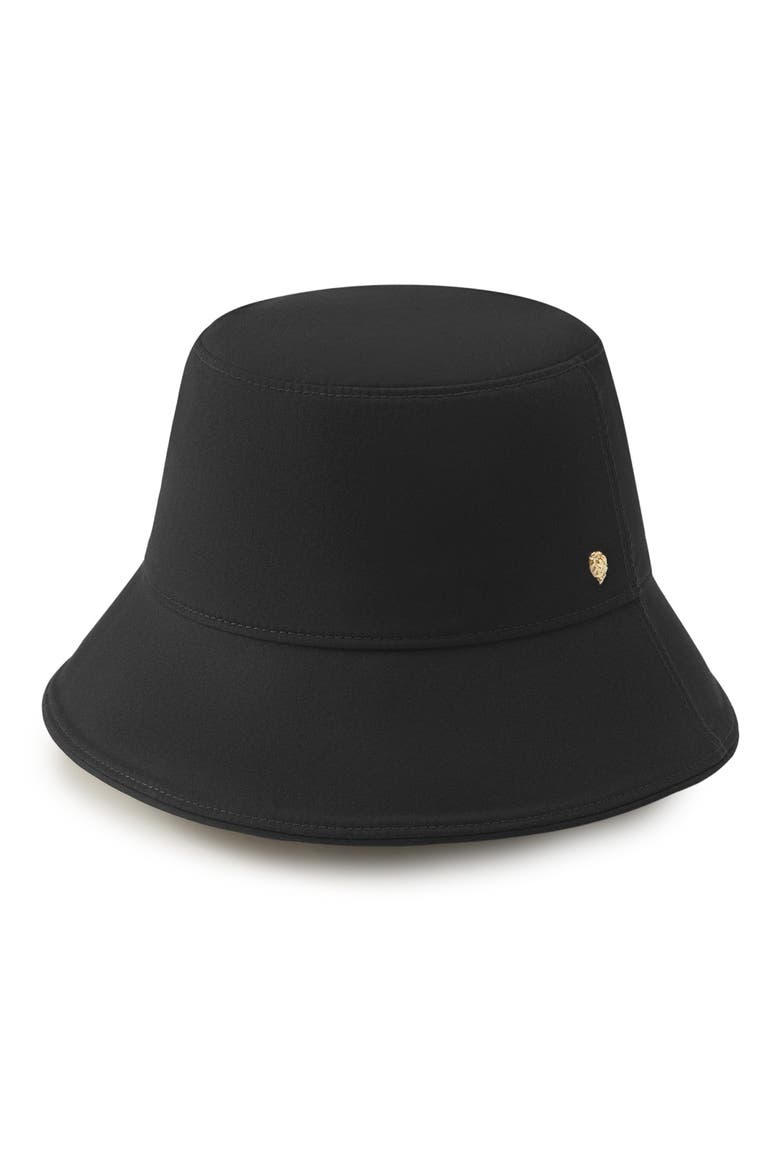 Frankie Water Repellent Cotton Bucket Hat, Main, color, BLACK
