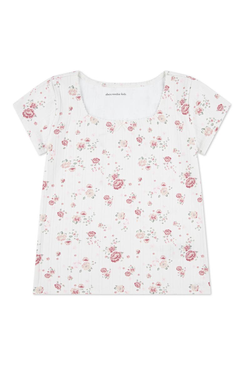 Pointelle T-Shirt, Main, color, WHITE