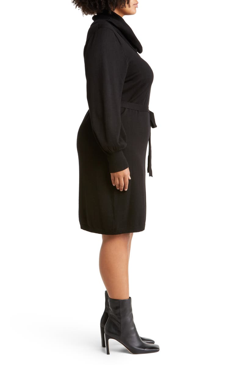 Sam Edelman Cowl Neck Long Sleeve Sweater Dress, Alternate, color,