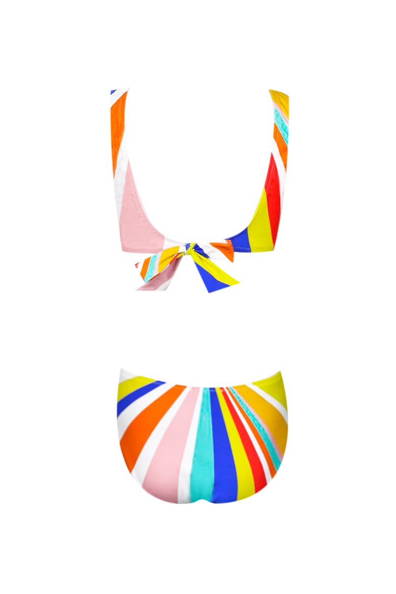 Kids' Colorful Print Cut-Out One-Piece Swimsuit, Alternate, color, Multicolor