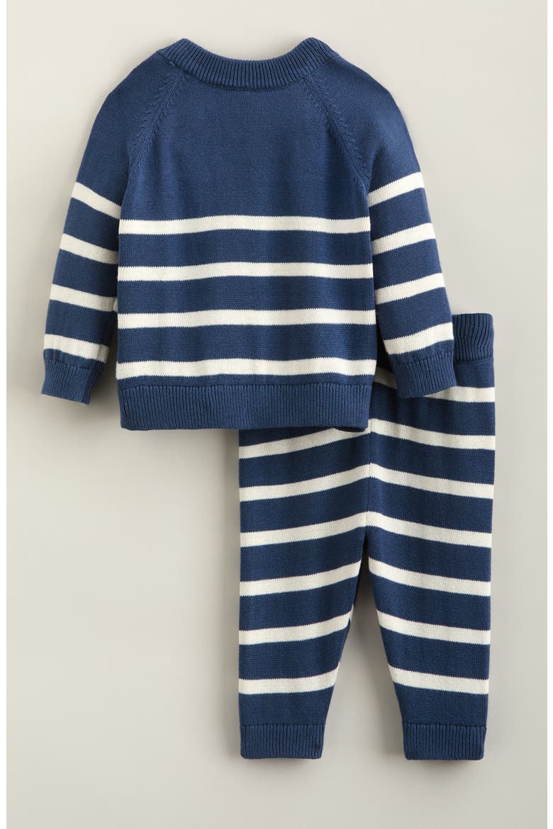 Cozy Stripe Sweater & Joggers Set, Alternate, color, NAVY DENIM - IVORY STRIPE