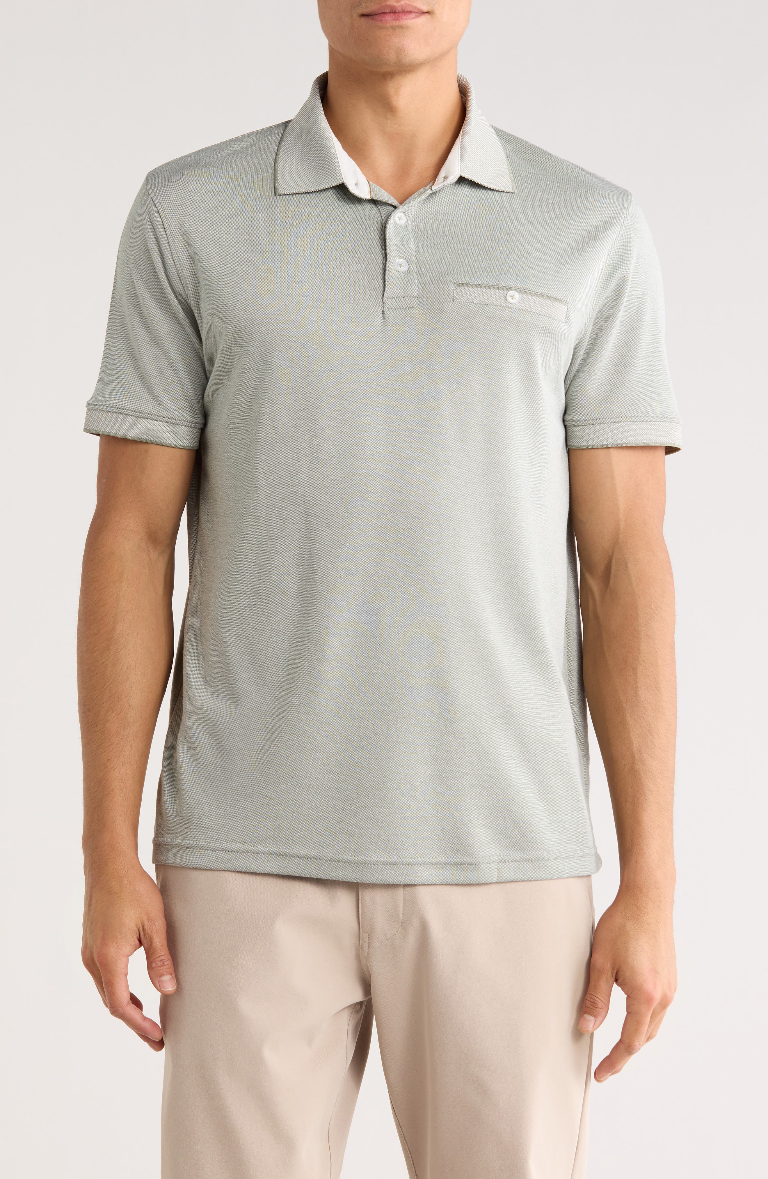 Cactus Man Tipped Knit Polo