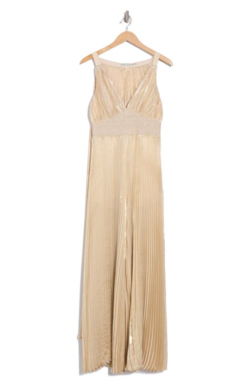 Alice And Olivia Alice + Olivia Rosalie Pleated Silk Blend Jumpsuit In Neutral