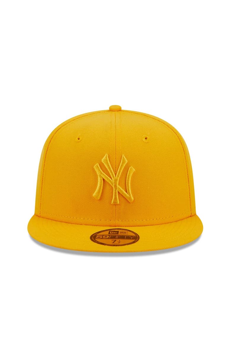 New Era Men's New Era Gold New York Yankees Tonal 59FIFTY Fitted Hat, Alternate, color, 