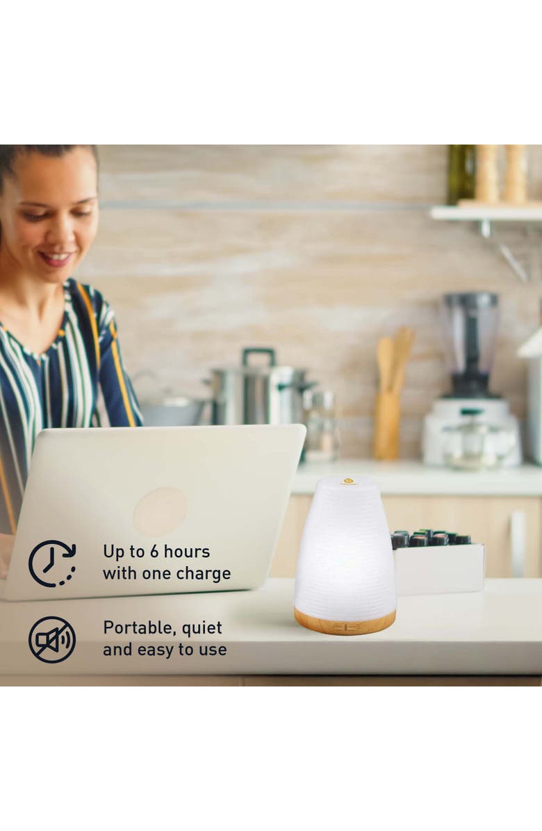 PURSONIC Essential Oils Wellness Bundle - Includes Lava Stone Bracelet, 2-in-1 USB Diffuser, and 6-Pack of 100% Pure Aromatherapy Oils, Alternate, color, Multicolor