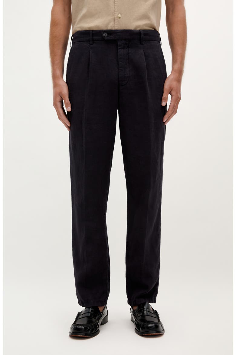 Firenze Linnen Pants, Main, color, NAVY