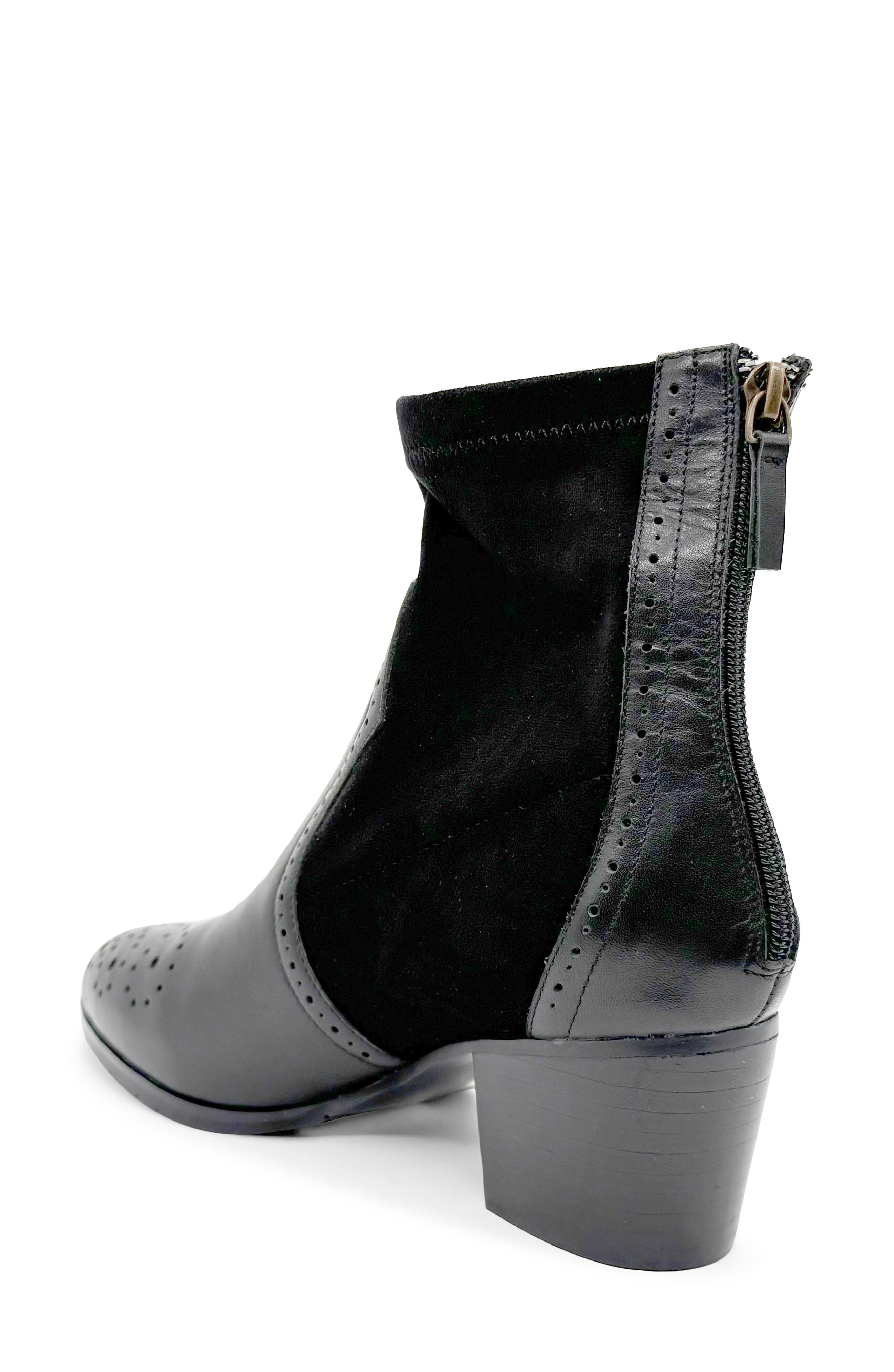 CHELSEA CREW Lima Brogue Boot, Alternate, color, Black Leather