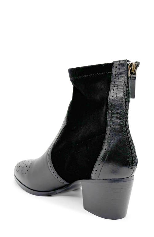 Chelsea Crew Lima Brogue Boot In Black Leather