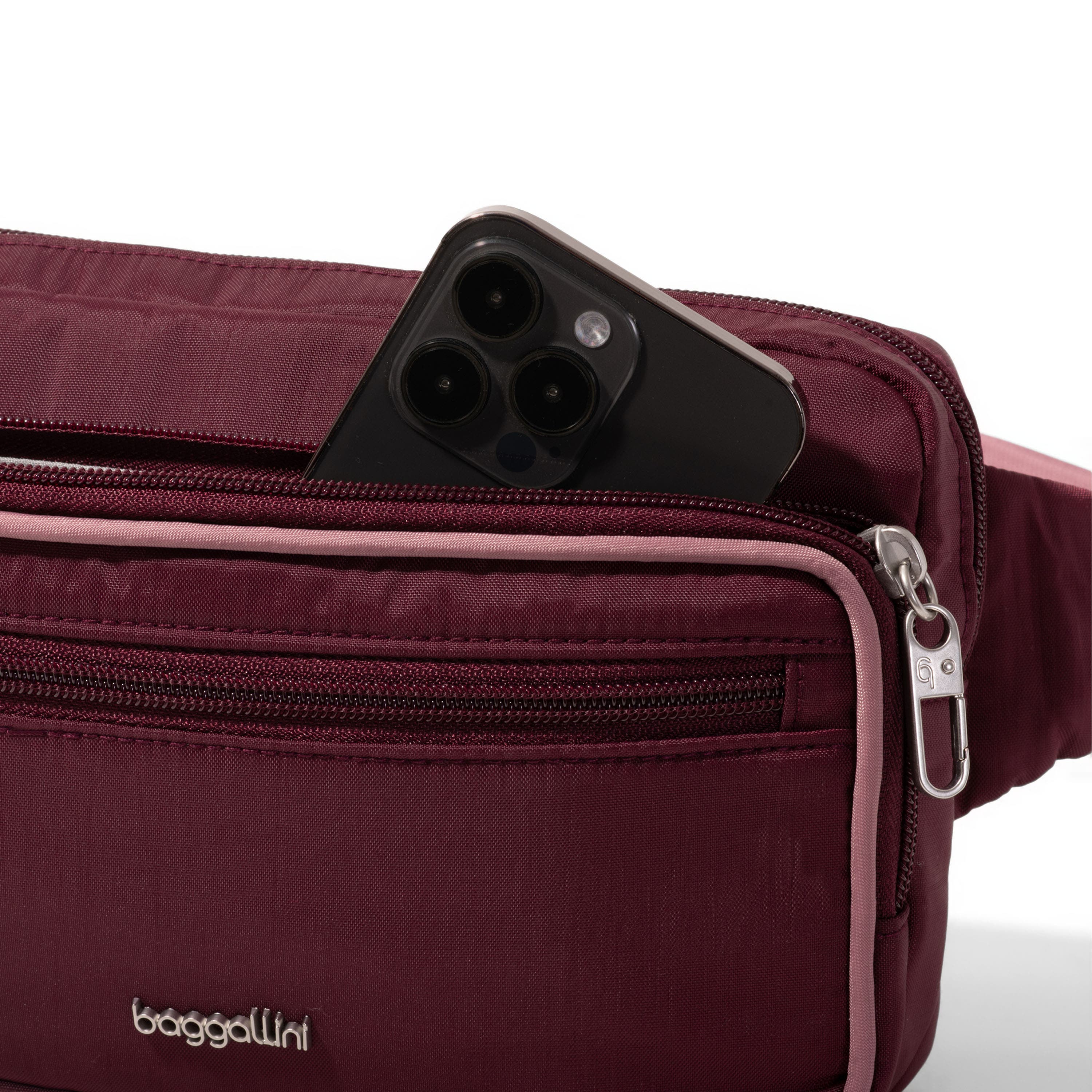 Securtex Classic Anti-Theft Belt Bag Sling, Alternate, color, Jam/Dusty Mauve