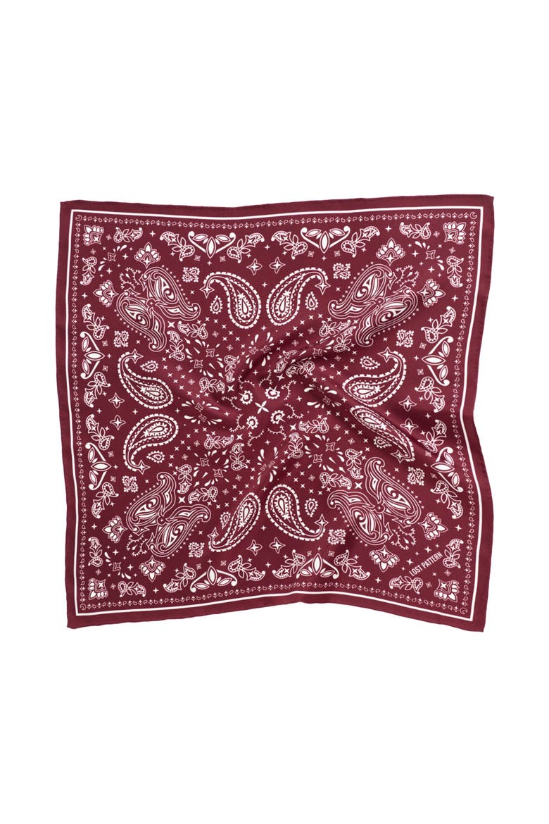 "Paisley" Silk Bandana Scarf, Alternate, color, Rodeo Red