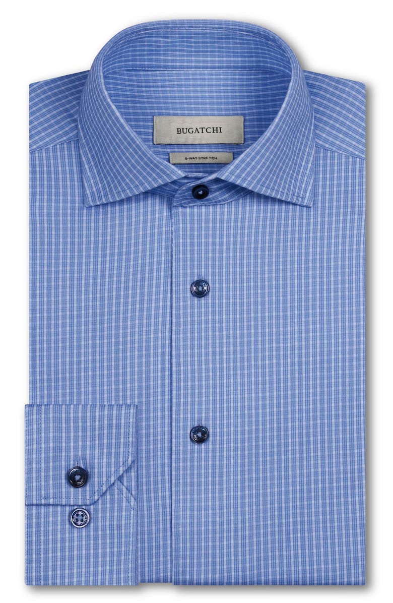 Bugatchi Devon OoohCotton<sup>®</sup> Plaid Button-Up Shirt, Alternate, color, Air Blue